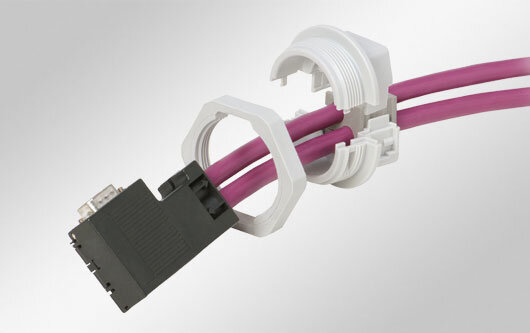 KVT split cable gland for cables with connectors, M20 - M63 / IP54 / UL Type 12 Split cable gland for preassembled cables with metric thread sizes M20 to M63.