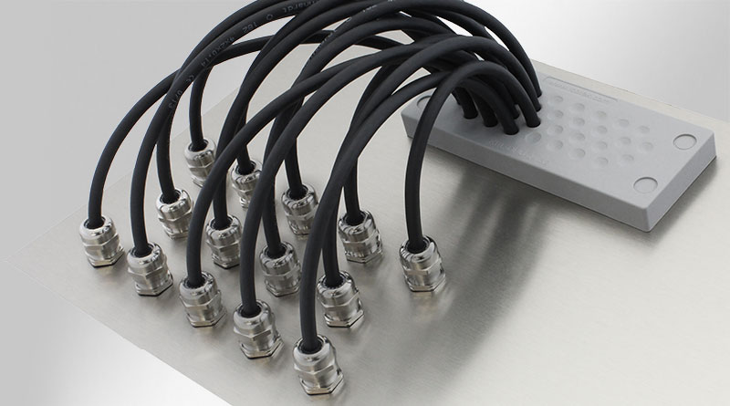 Plaques passe-câbles pour câbles sans connecteurs